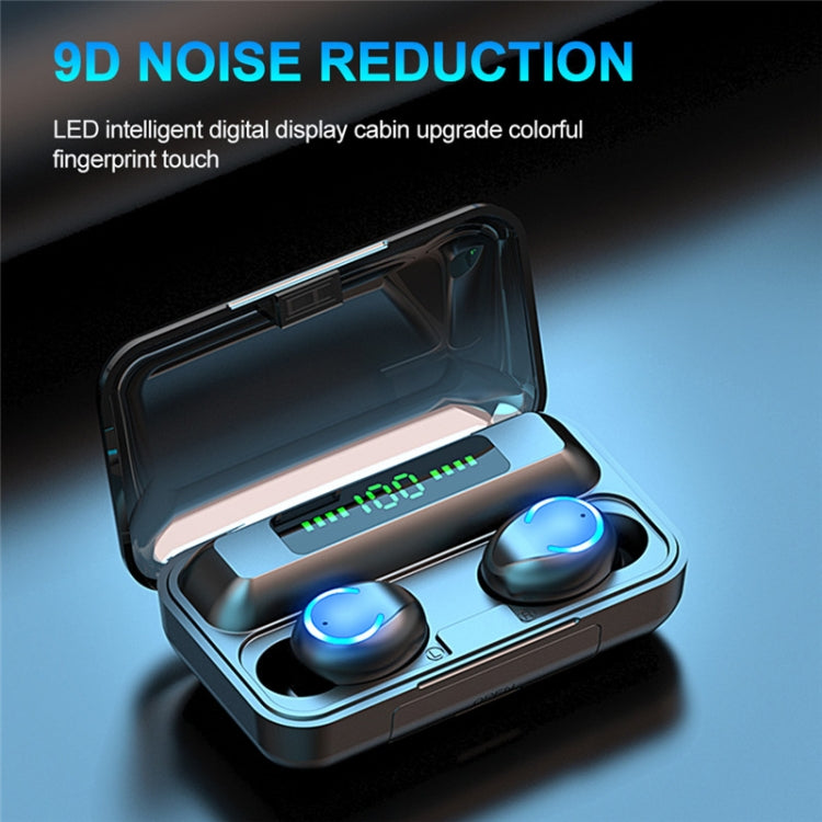 F9-9 TWS CVC8.0 Noise Cancelling Bluetooth Earphone with Charging Box, Support Touch Lighting Eff...