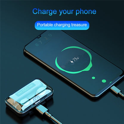 F9-9 TWS CVC8.0 Noise Cancelling Bluetooth Earphone with Charging Box, Support Touch Lighting Eff...