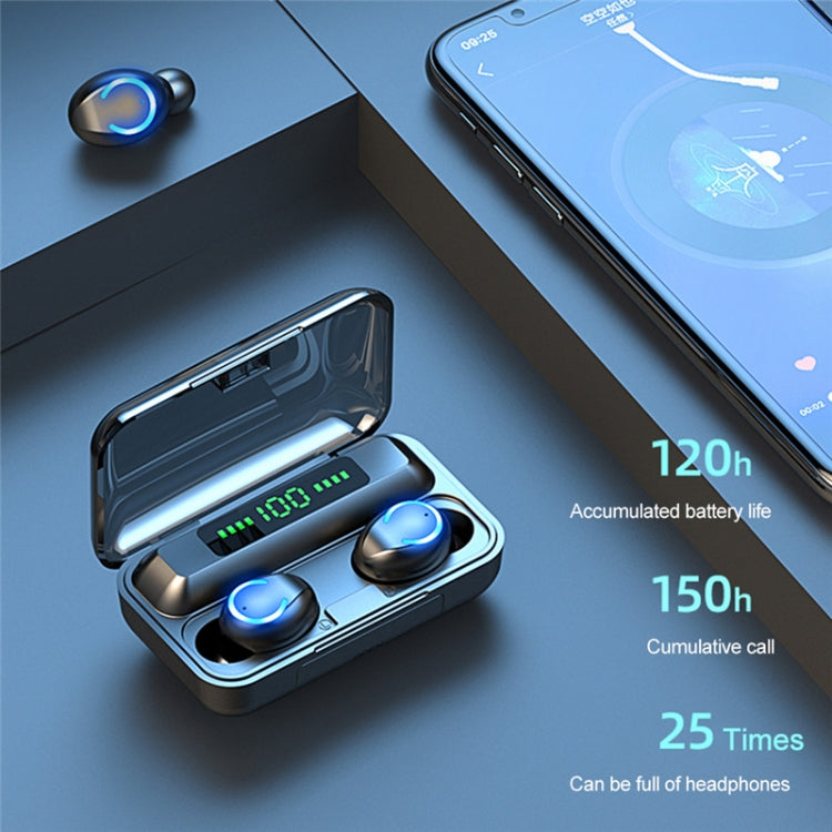 F9-9 TWS CVC8.0 Noise Cancelling Bluetooth Earphone with Charging Box, Support Touch Lighting Eff...