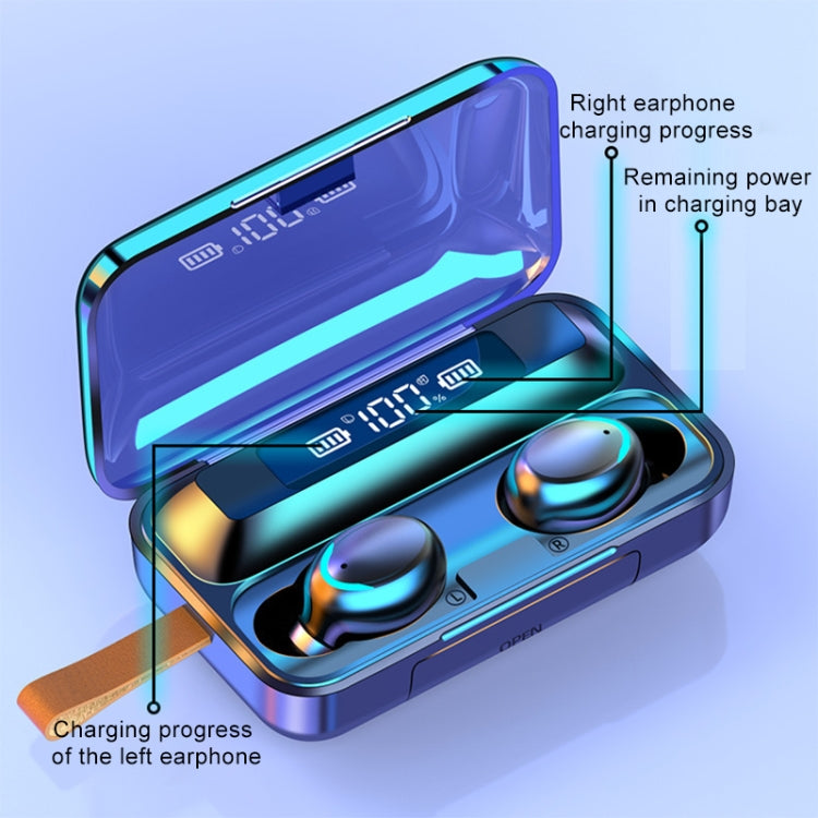 F9-5C Jerry Solution Touch Bluetooth Earphone with Magnetic Charging Box, Support Three-screen LE...