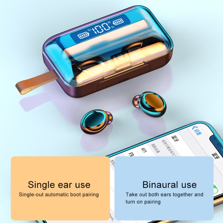 F9-5C Jerry Solution Touch Bluetooth Earphone with Magnetic Charging Box, Support Three-screen LE...