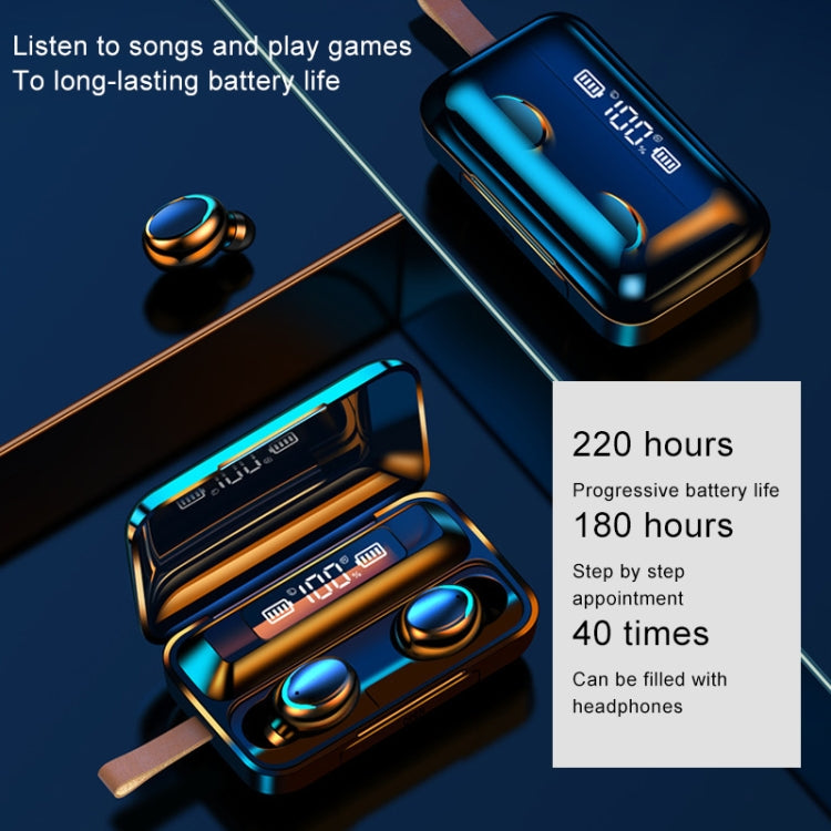 F9-5C Jerry Solution Touch Bluetooth Earphone with Magnetic Charging Box, Support Three-screen LE...