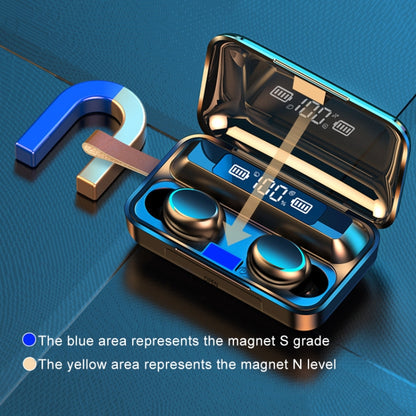 F9-5C Jerry Solution Touch Bluetooth Earphone with Magnetic Charging Box, Support Three-screen LE...