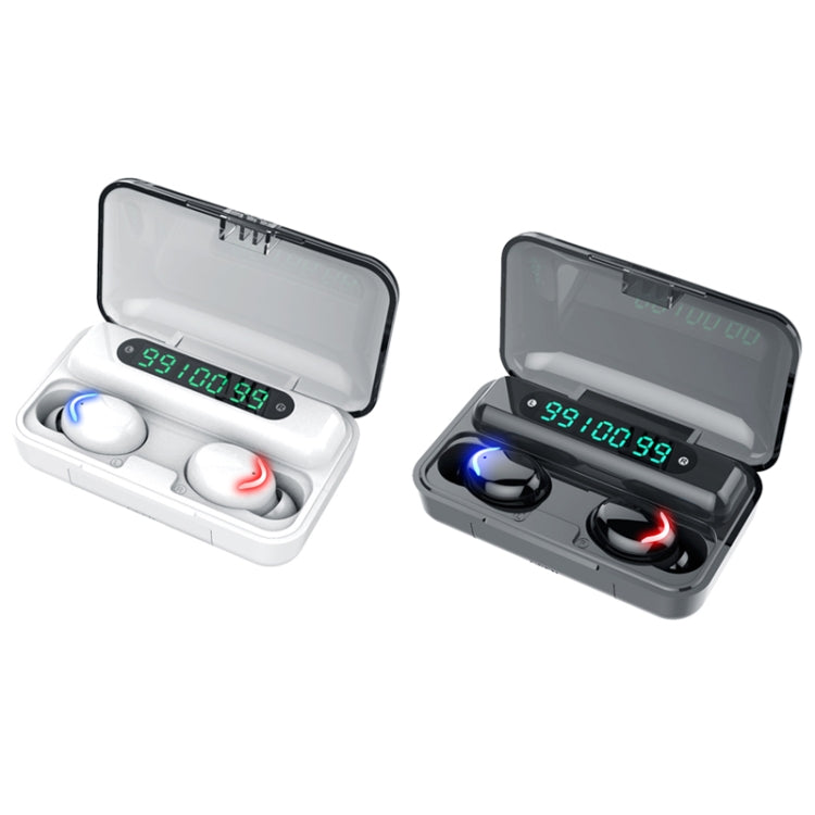 F9-5C Three-screen Digital Display Noise Reduction Bluetooth Earphone, F9-5C without Strap Black�...