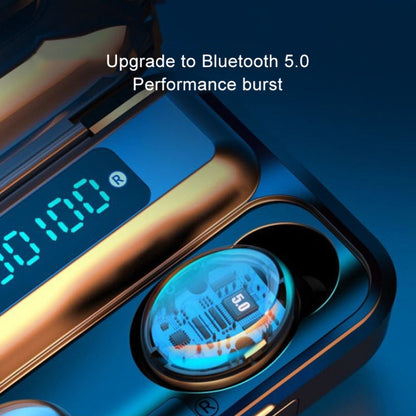 F9-5C Three-screen Digital Display Noise Reduction Bluetooth Earphone, F9-5C without Strap Black�...