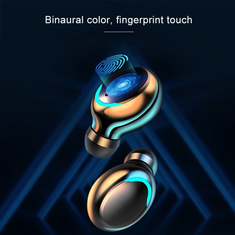 F9-5C Three-screen Digital Display Noise Reduction Bluetooth Earphone, F9-5C without Strap Black�...
