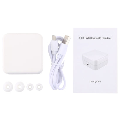 T-88 TWS Bluetooth V5.0 Wireless Stereo Earphones with Magnetic Charging Box
