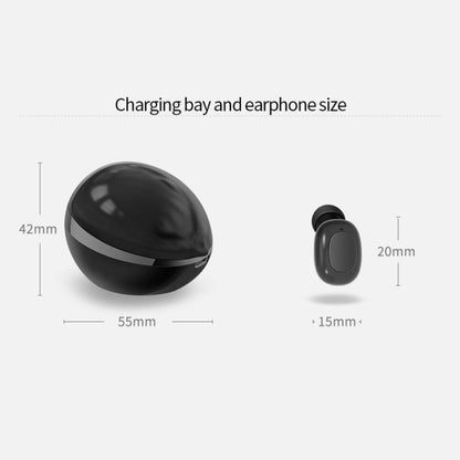 A10 TWS Space Capsule Shape Wireless Bluetooth Earphone with Magnetic Charging Box & Lanyard, Sup...