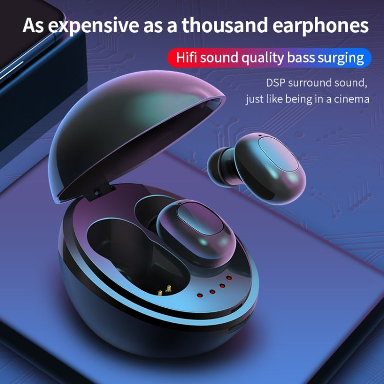 A10 TWS Space Capsule Shape Wireless Bluetooth Earphone with Magnetic Charging Box & Lanyard, Sup...