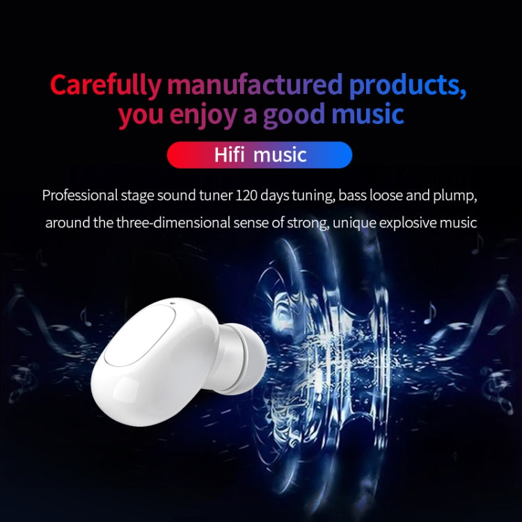 A10 TWS Space Capsule Shape Wireless Bluetooth Earphone with Magnetic Charging Box & Lanyard, Sup...