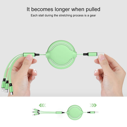 3.5A Liquid Silicone 3 in 1 Retractable Data Charging Cable