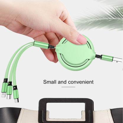3.5A Liquid Silicone 3 in 1 Retractable Data Charging Cable