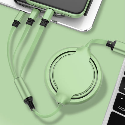 3.5A Liquid Silicone 3 in 1 Retractable Data Charging Cable