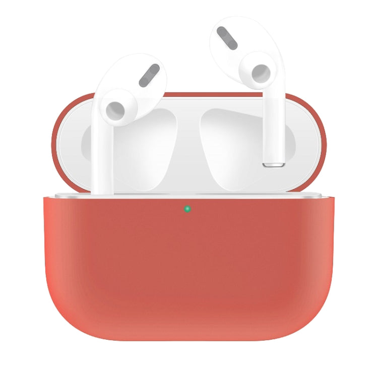 For AirPods Pro Solid Color Silicone Earphone Protective Case, Green, Grey, Watermelon Red�������...