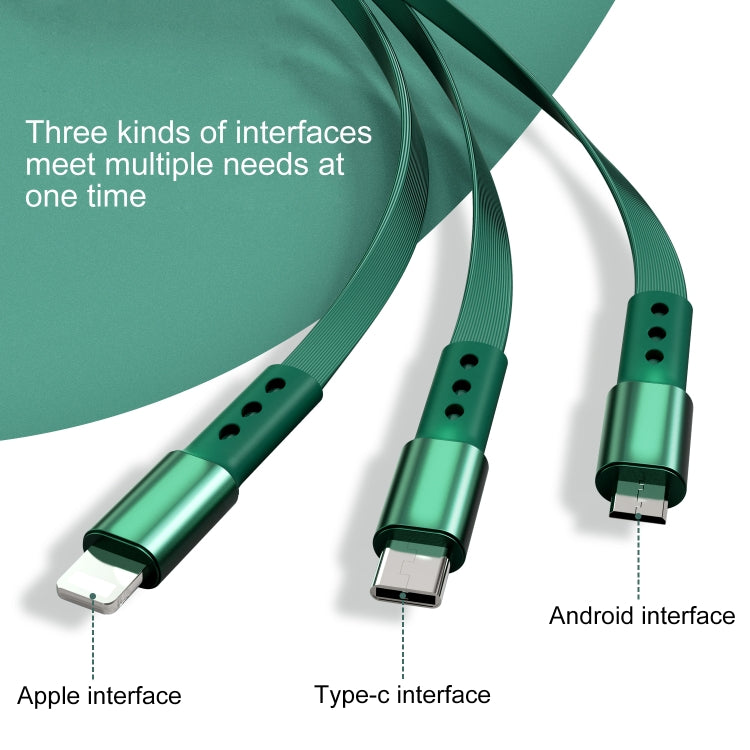 WK WDC-124 8 Pin + Type-C + Micro USB Charging Data Cable
