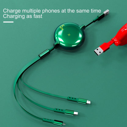 WK WDC-124 8 Pin + Type-C + Micro USB Charging Data Cable