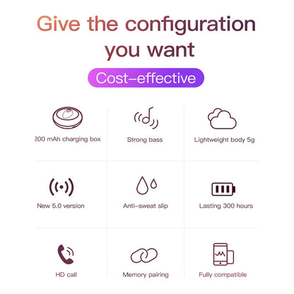 YX01 Sweatproof Bluetooth 4.1 Wireless Bluetooth Earphone with Charging Box, Support Memory Conne...