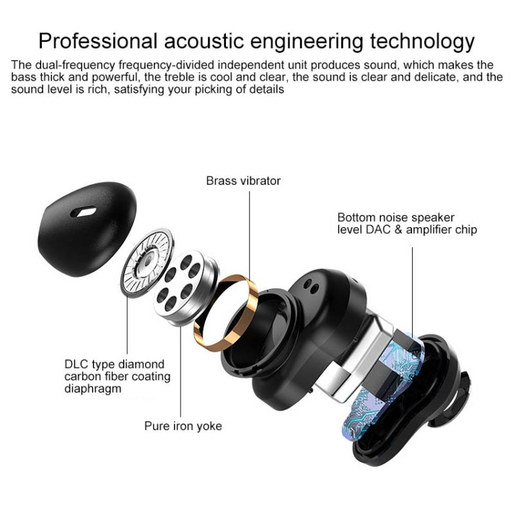 A6 TWS Bluetooth 5.0 Touch Wireless Bluetooth Earphone with Charging Box & LED Smart Digital Disp...
