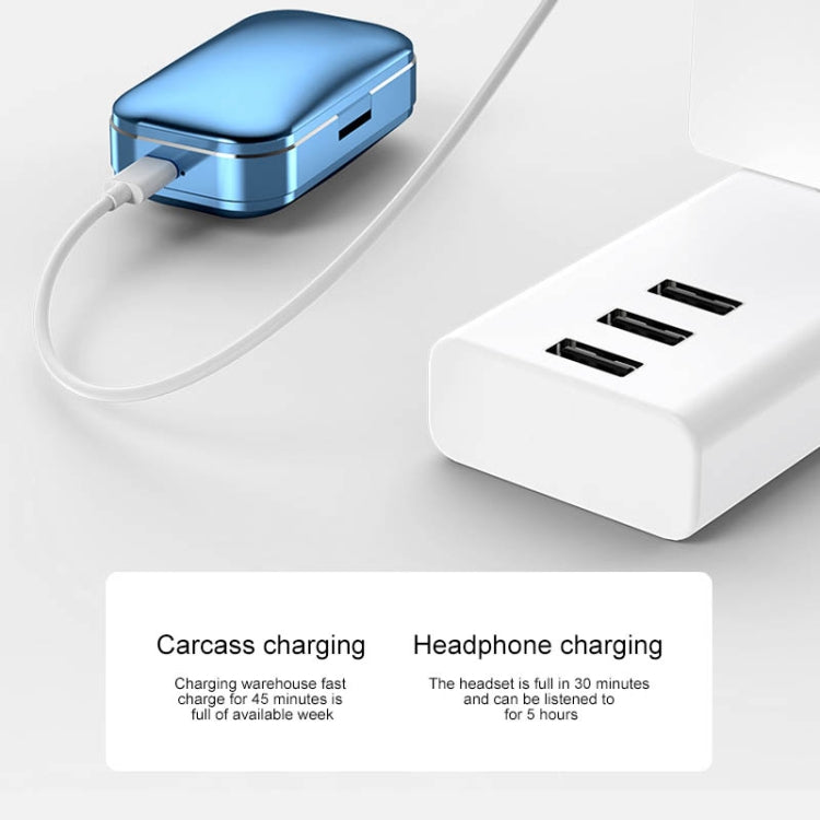 A6 TWS Bluetooth 5.0 Touch Wireless Bluetooth Earphone with Charging Box & LED Smart Digital Disp...