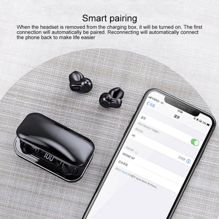 A6 TWS Bluetooth 5.0 Touch Wireless Bluetooth Earphone with Charging Box & LED Smart Digital Disp...