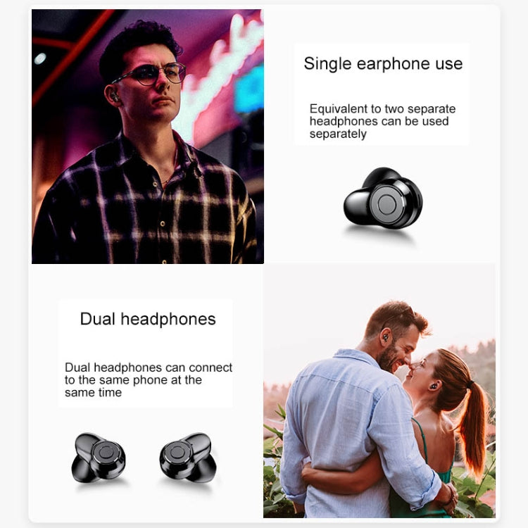 A6 TWS Bluetooth 5.0 Touch Wireless Bluetooth Earphone with Charging Box & LED Smart Digital Disp...