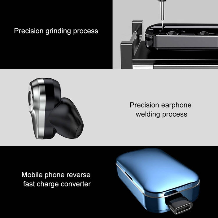 A6 TWS Bluetooth 5.0 Touch Wireless Bluetooth Earphone with Charging Box & LED Smart Digital Disp...