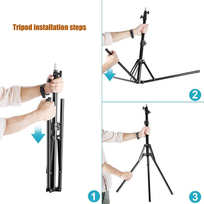 MANTOO RL-18 II 100-240V 55W 18 inch Two-color Dimmable Ring Fill Light with Tripod, 18 inch