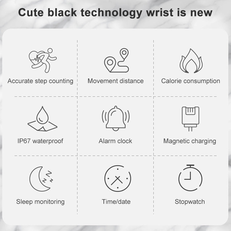 1.09 inch IPS Color Screen IP67 Waterproof Smart Watch, Support Sleep Monitoring / Heart Rate Mon...