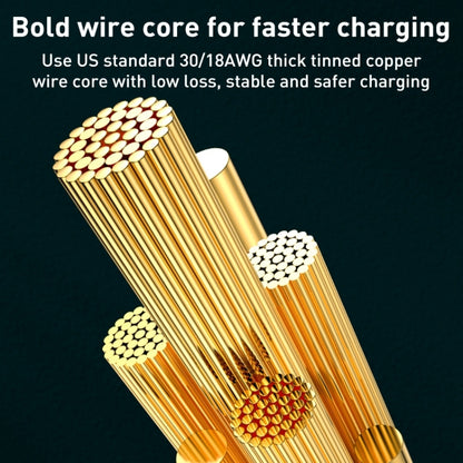 WK WDC-180 6A Pioneer Series USB to 8 Pin Transparent Fast Charge Data Cable, Length: 1m���������...