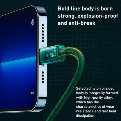 WK WDC-180 6A Pioneer Series USB to 8 Pin Transparent Fast Charge Data Cable, Length: 1m���������...