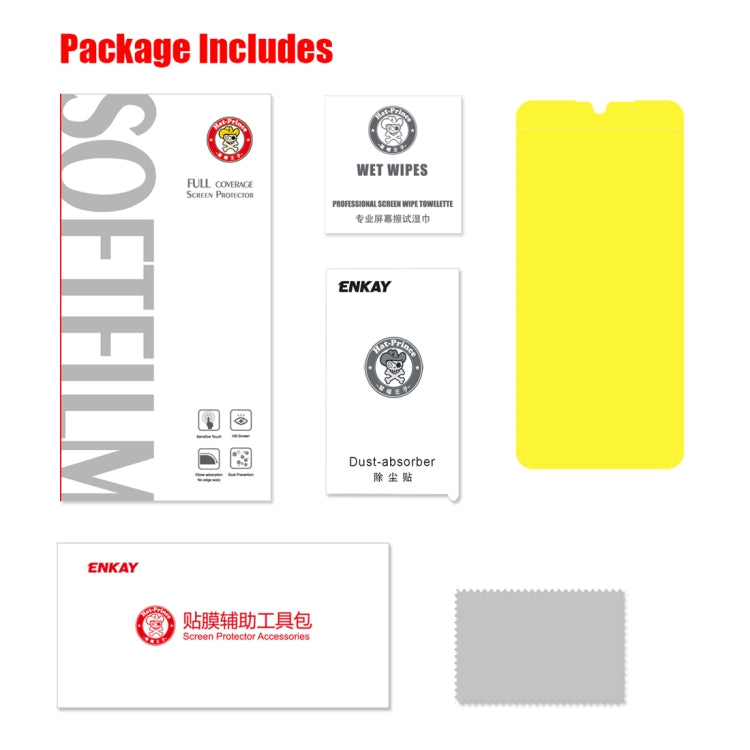 ENKAY Hat-Prince 0.1mm 3D Full Screen Protector Explosion-proof Hydrogel Film for Huawei P30�����...