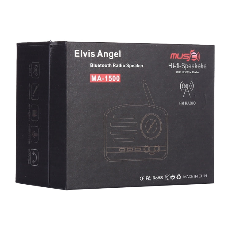 Angel MA-1500 Retro Bluetooth Speaker with LED Light