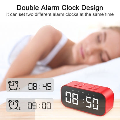 AEC BT501 Bluetooth 5.0 Mini Speaker with LED & Alarm Clock & Clock & Mirror, Support 32G TF Card...