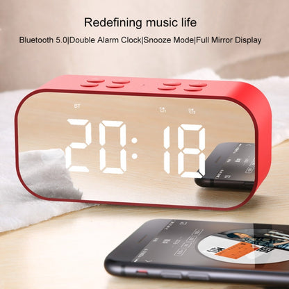 AEC BT501 Bluetooth 5.0 Mini Speaker with LED & Alarm Clock & Clock & Mirror, Support 32G TF Card...