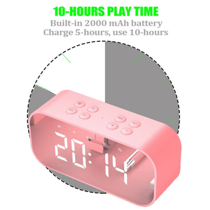 AEC BT501 Bluetooth 5.0 Mini Speaker with LED & Alarm Clock & Clock & Mirror, Support 32G TF Card...