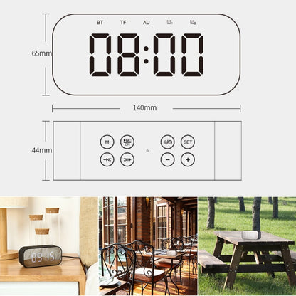 AEC BT501 Bluetooth 5.0 Mini Speaker with LED & Alarm Clock & Clock & Mirror, Support 32G TF Card...
