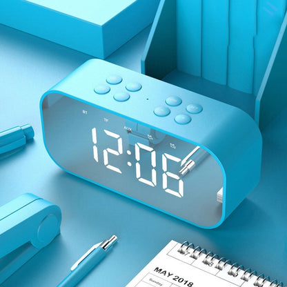 AEC BT501 Bluetooth 5.0 Mini Speaker with LED & Alarm Clock & Clock & Mirror, Support 32G TF Card...
