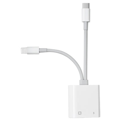 NK-1035 Pro 2 in 1 USB-C / Type-C + 8 Pin Male to RJ45 + 8 Pin Charging Female Interface Adapter�...