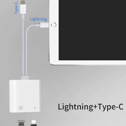NK-1035 Pro 2 in 1 USB-C / Type-C + 8 Pin Male to RJ45 + 8 Pin Charging Female Interface Adapter�...