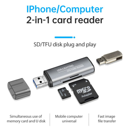 USB Flash Disk / Memory Card Dual Card Slot OTG Card Reader