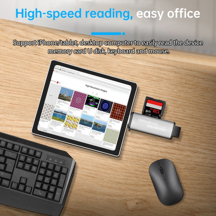 USB Flash Disk / Memory Card Dual Card Slot OTG Card Reader