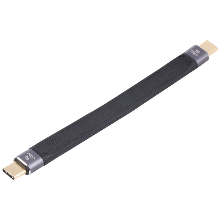 10Gbps Double USB-C / Type-C Soft Flat Data Transmission Fast Charging Cable, Double USB-C / Type-C