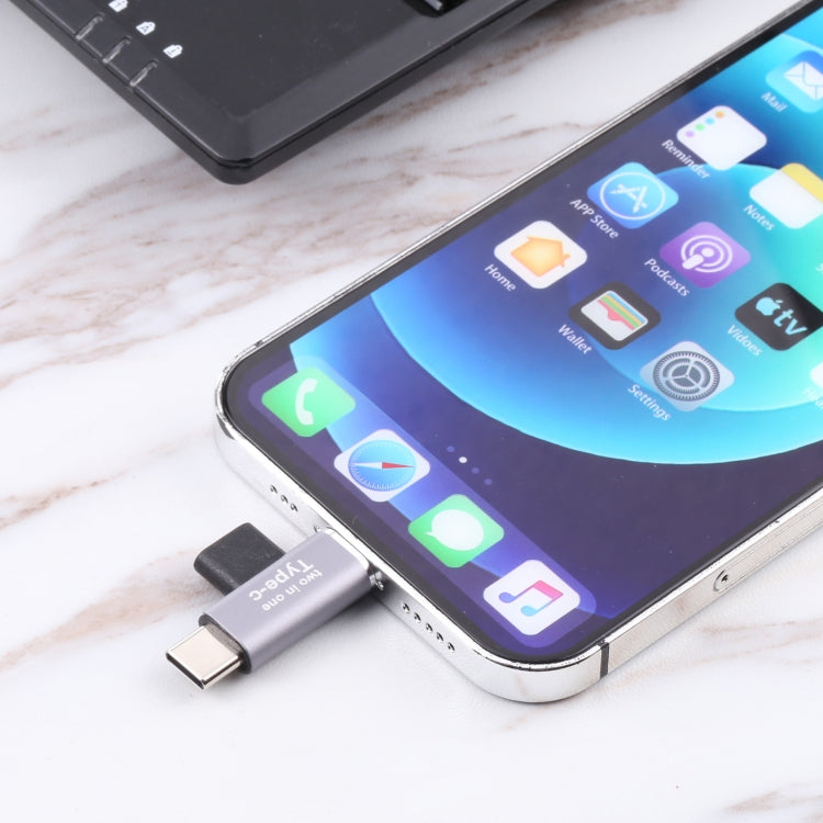 USB-C / Type-C Female to 8 Pin Male + USB-C / Type-C Male Converter������������������������������...