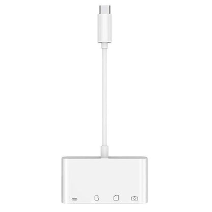NK108LTC 4 in 1 USB-C Male to SD + TF + USB + Type-C Female Camera Reader, NK108LTC