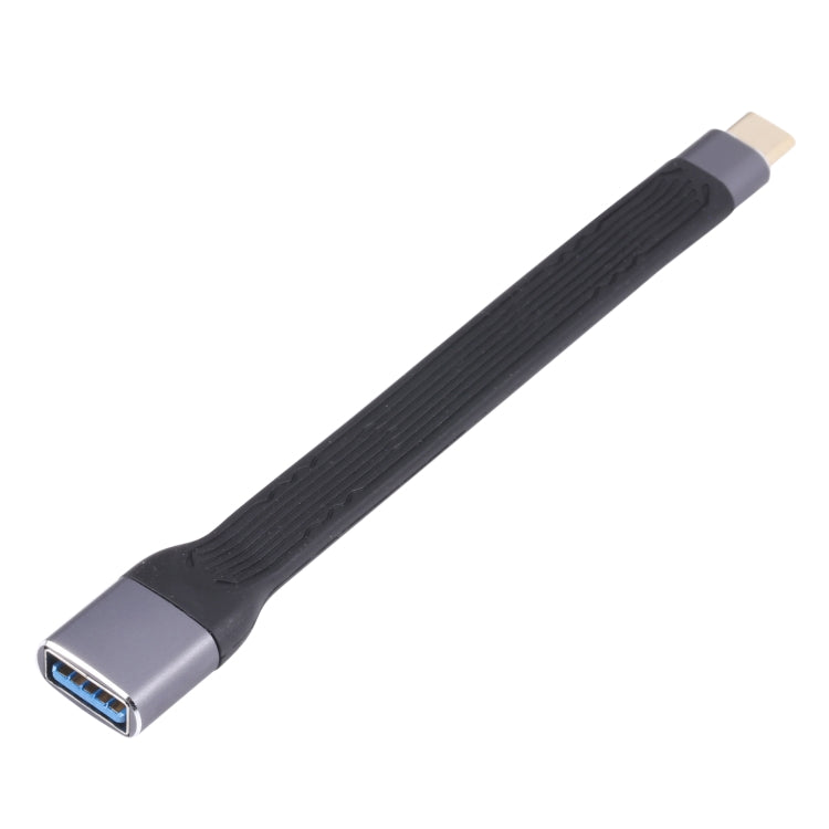 10Gbps USB-C / Type-C Male to USB 3.0 Female Soft Flat Data Transmission Fast Charging Cable�����...