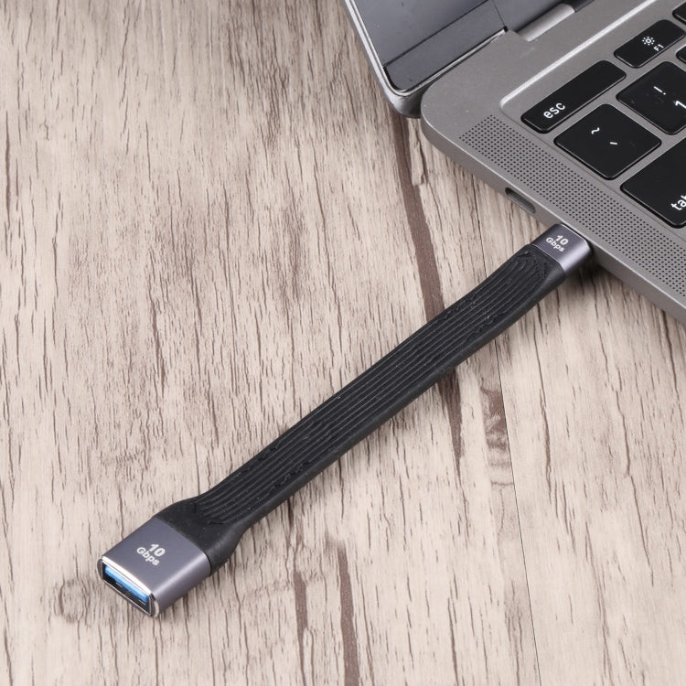 10Gbps USB-C / Type-C Male to USB 3.0 Female Soft Flat Data Transmission Fast Charging Cable�����...