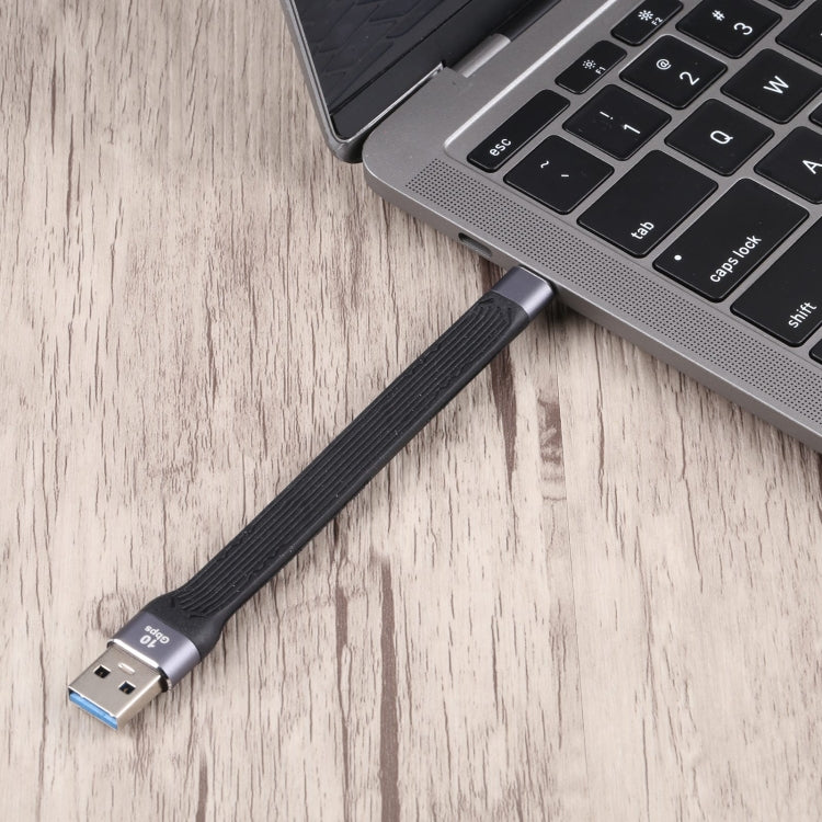 10Gbps USB-C / Type-C Male to USB Male Soft Flat Data Transmission Fast Charging Cable�����������...