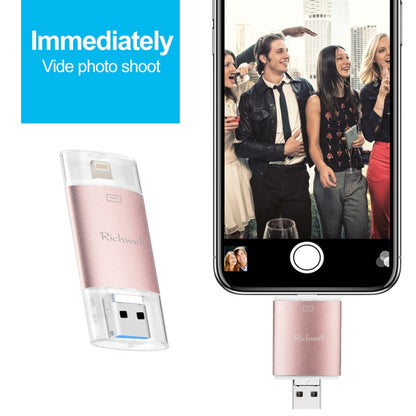 Richwell 3 in 1 128G Type-C + 8 Pin + USB 3.0 Flash Disk