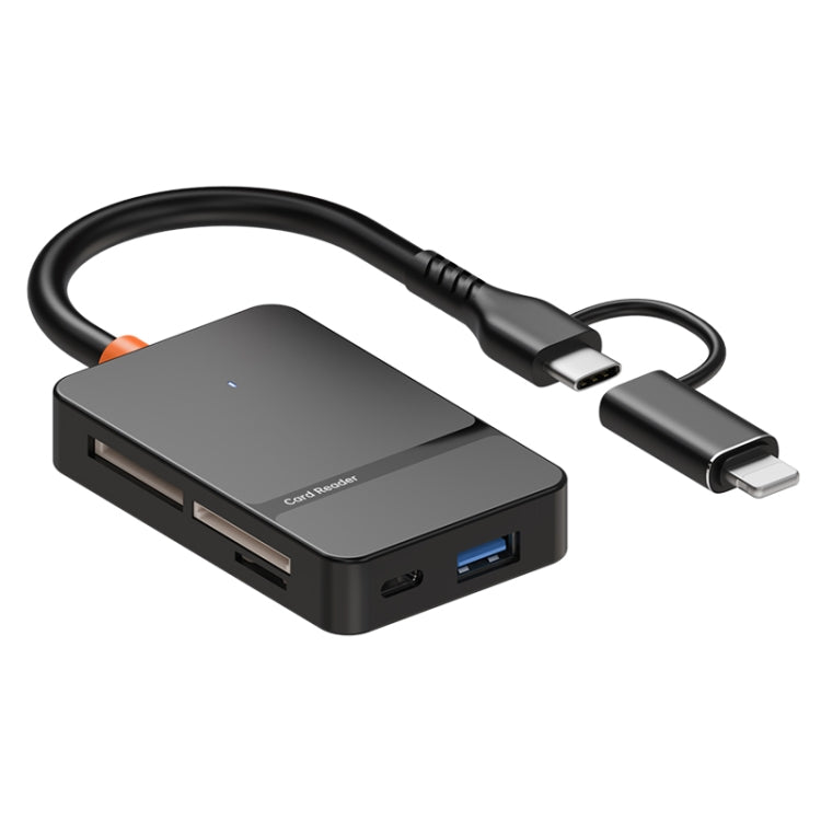 ADS-315 8 in 1 Type-C+8 Pin Multi-function Card Reader, ADS-315