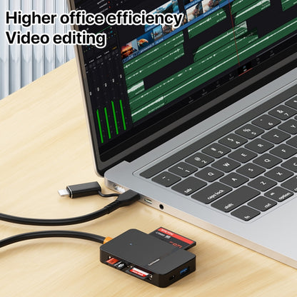 ADS-315 8 in 1 Type-C+8 Pin Multi-function Card Reader, ADS-315